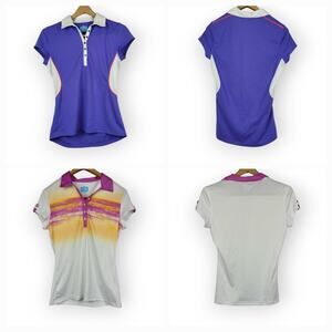 PGA Tour Golf Polos Woman's Size Small Lot of 2 Athleisure Sporty Preppy Comfy